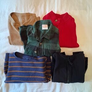 Boys Sweater Set - Red, Green, Tan, Blue, Black